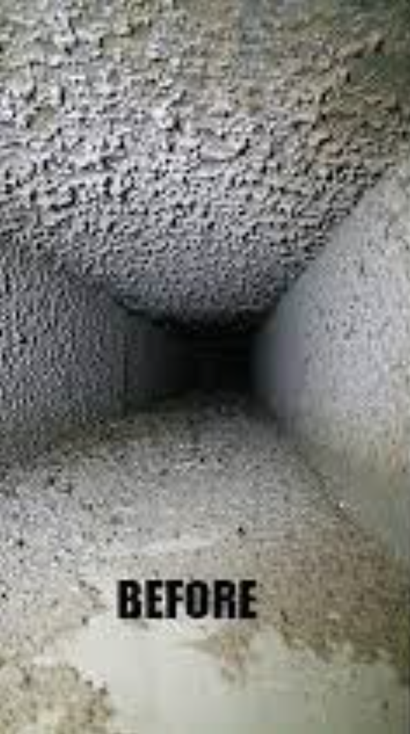 Commercial Dryer Vent Cleaning - Apartment Complex - Before